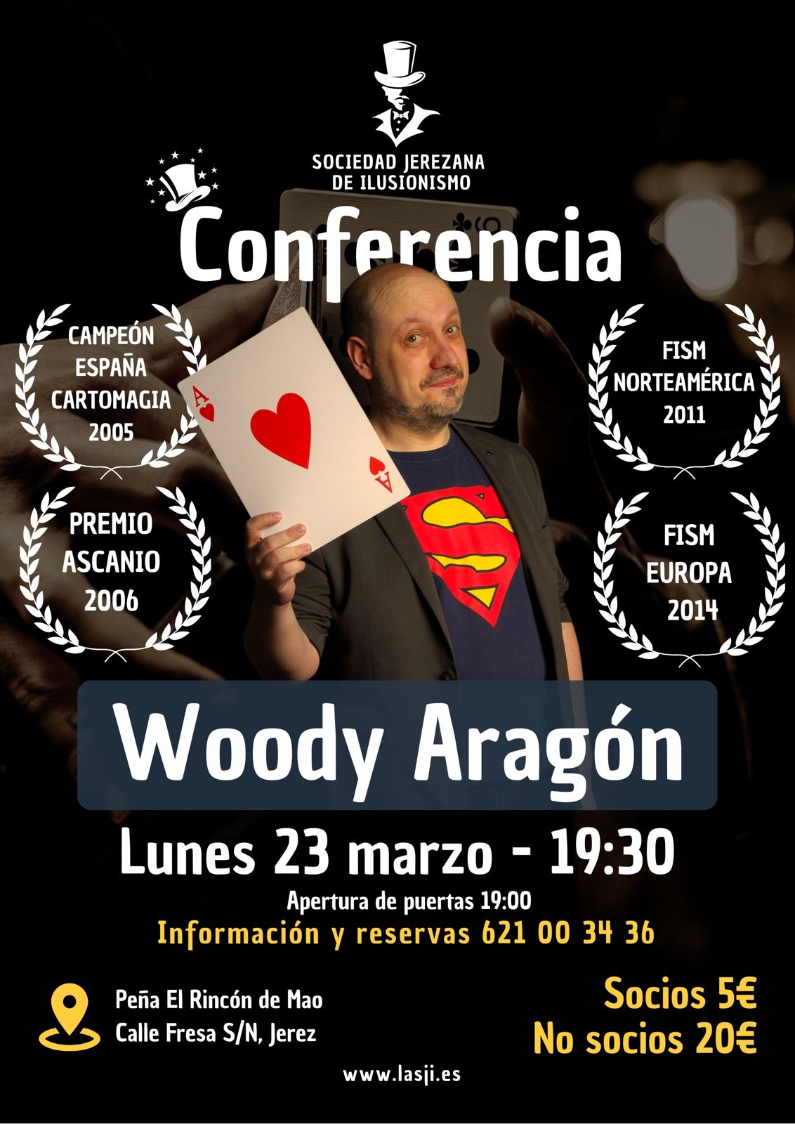Cartel de Conferencia de Woody Aragón