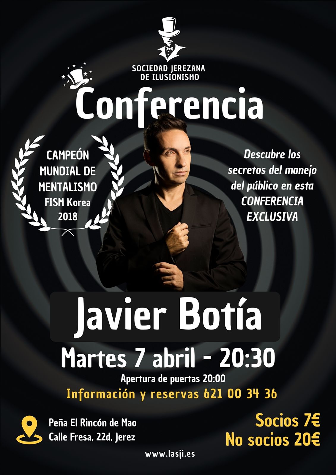 Cartel de Conferencia de Javier Botía