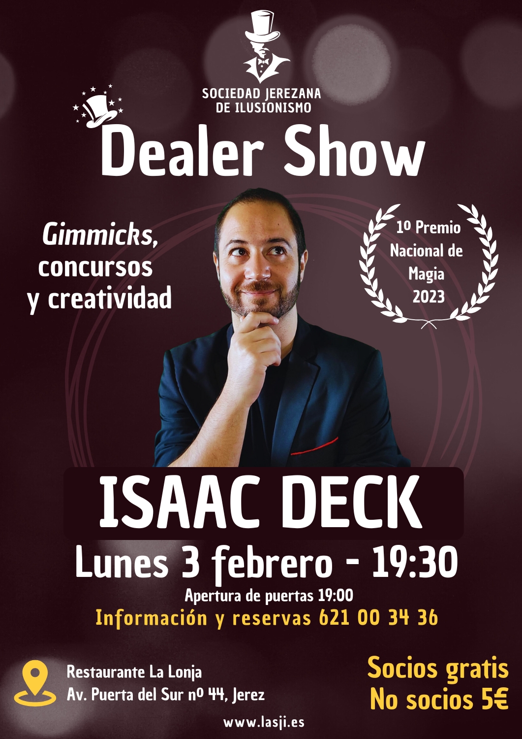 Cartel de Dealer Show de Isaac Deck