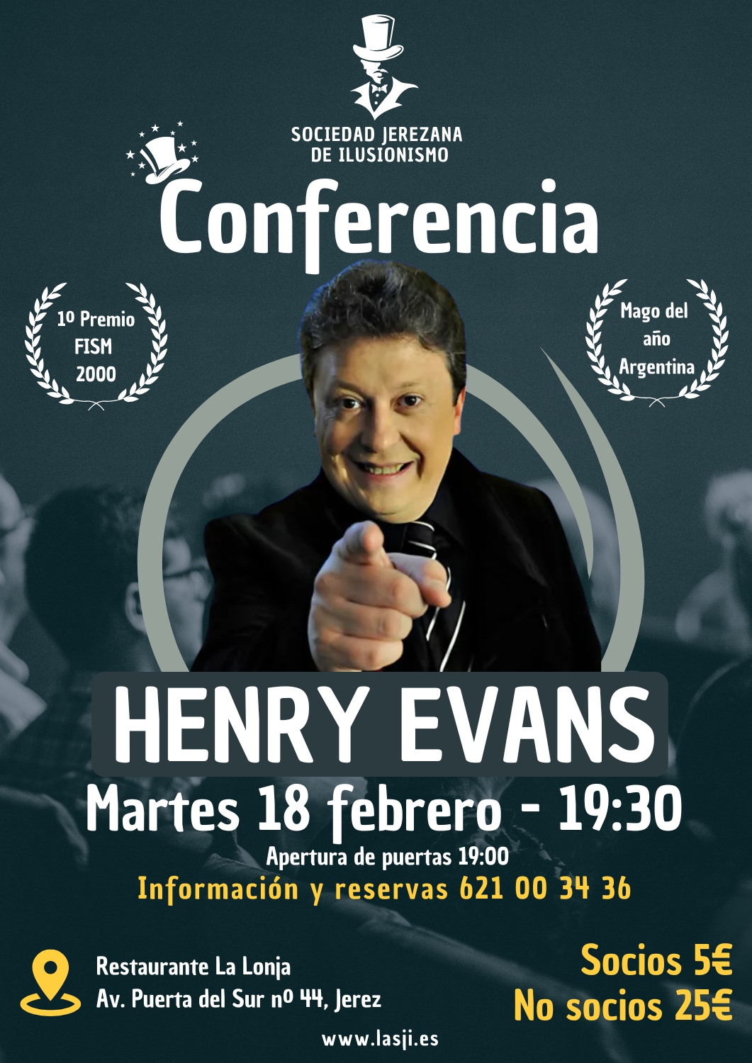Cartel de Conferencia de Henry Evans